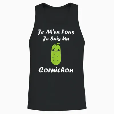 Humor Pickles Je Ne Fous Je Suis Un Pickle T-Shirt, Black, S Unisex Tank Top - Black