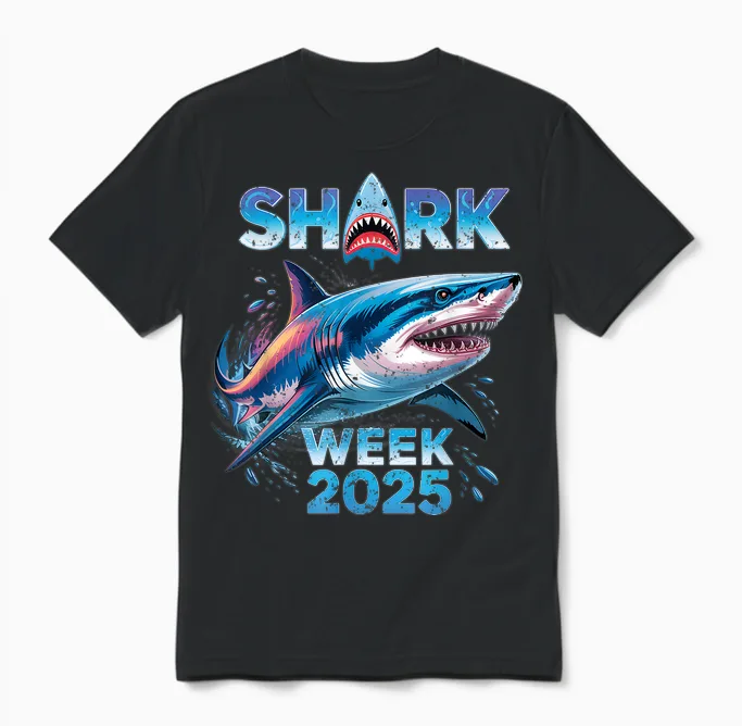 Shark Lover 2025 - Ocean Conservation Week Unisex T-Shirt in Black