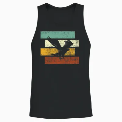Eagle Retro Unisex Tank Top - Black