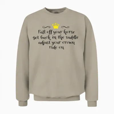 Horse Riding Accident Unisex Sweatshirt - Sand