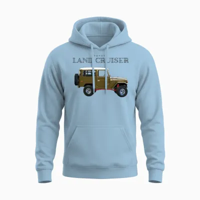 Toyota Land Cruiser J40 Off-Road Car Unisex Hoodie - Light Blue