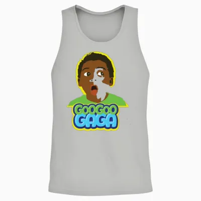 Goo Goo Gaga Face Unisex Tank Top - Ash