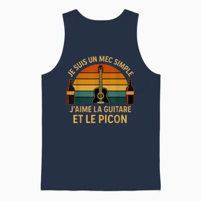 Picon Guitar Aperitif – Gift Idea for Guitarist Man Unisex Tank Top - Navy