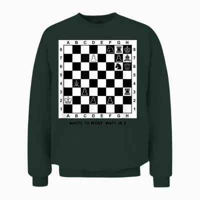Funny Puzzle of Unique Chess Soldier Unisex Sweatshirt - Forest