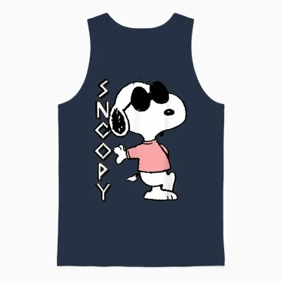 Peanuts - Snoopy Joe Cool Unisex Tank Top - Navy