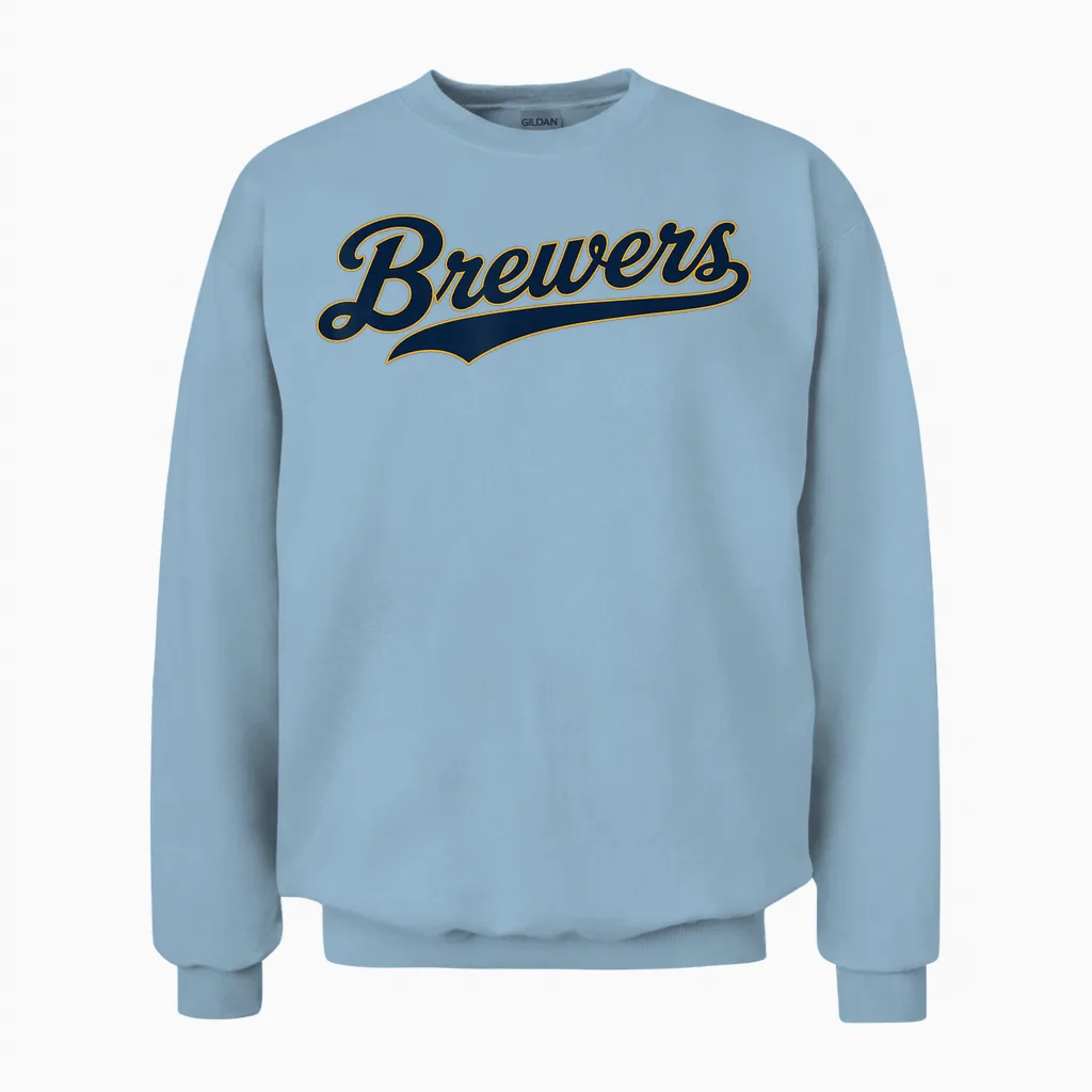 Vintage Brewers Retro Classic Gifts for Men Women Unisex Sweatshirt in Light Blue