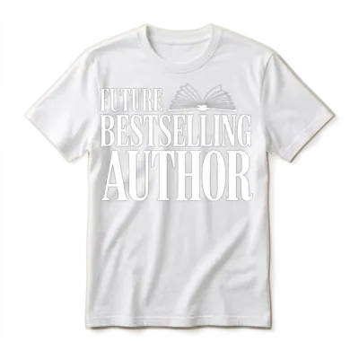 Future Bestselling Author Unisex T-Shirt - White