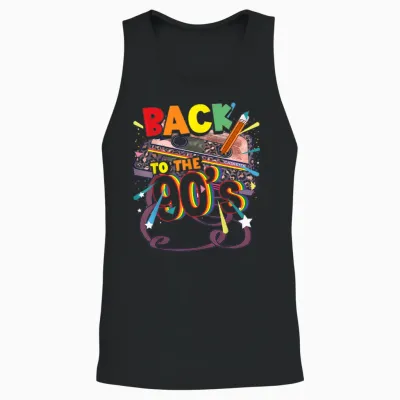 90s Outfit Party and Theme Party Costume Women's Men's T-Shirt, Black Unisex Tank Top - Black