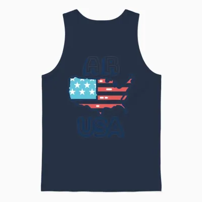 Ar, Usa, Arkansas Unisex Tank Top - Navy