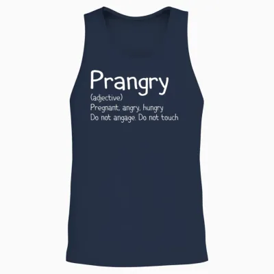 Prangry Definition, Pregnancy Gift, Funny Pregnanc Unisex Tank Top - Navy