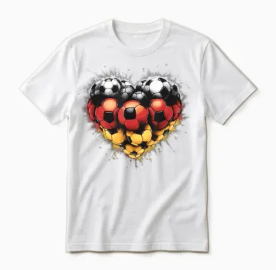 Deutschland Flagge - Herz Aus Leidenschaft Für Deutschland Unisex T-Shirt - White