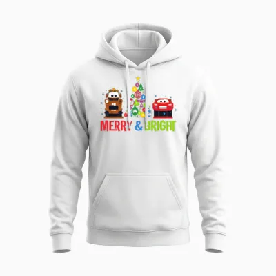 Disney and Pixar's Cars Christmas Holiday Nutcrackers Unisex Hoodie - White