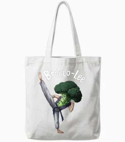 Joke Amusante Sur Les Légumes Brocco-Lee Broccoli T-Shirt Haut De Gamme Tote Bags - White
