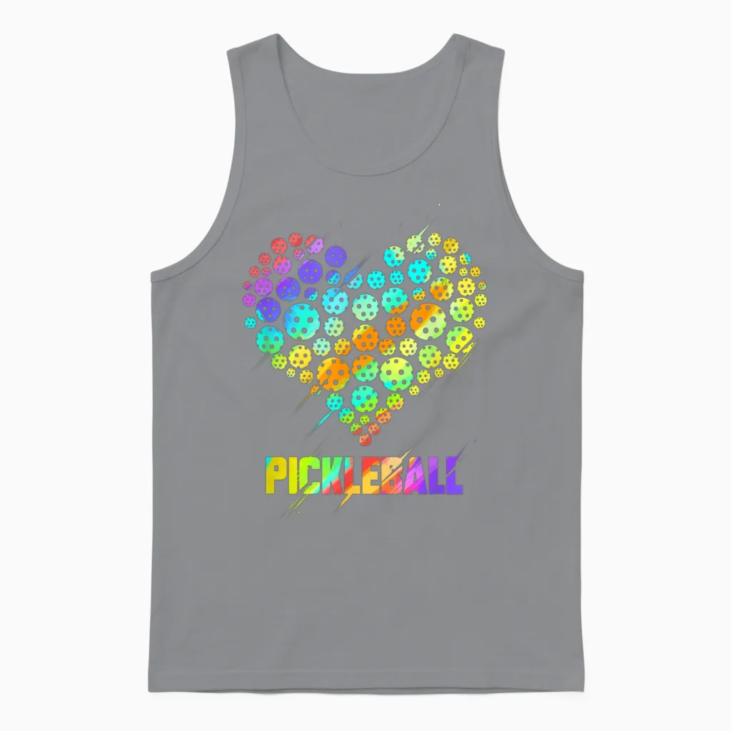 Funny Pickleball Unisex Tank Top in Sport Grey