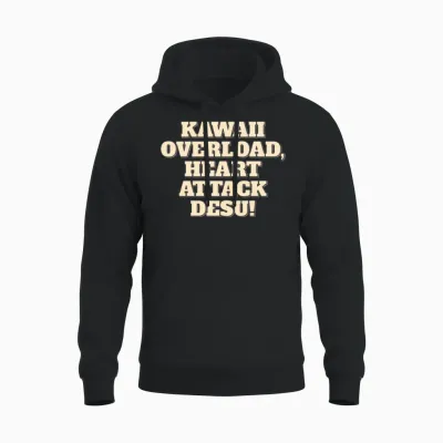 Kawaii Heart Attack Unisex Hoodie - Black