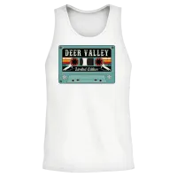 Vintage Deer Valley Ski — Wildlife Gift Unisex Tank Top - White – 2