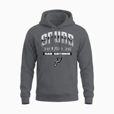 Nba 2026 Finals San Antonio Spurs Final Push Unisex Hoodie - Charcoal