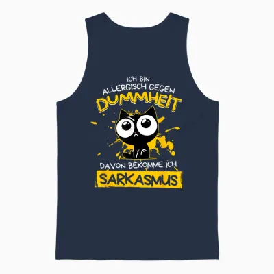 Ich Bin Allergisch Gegen Dummheit Davon Bekomme Unisex Tank Top - Navy