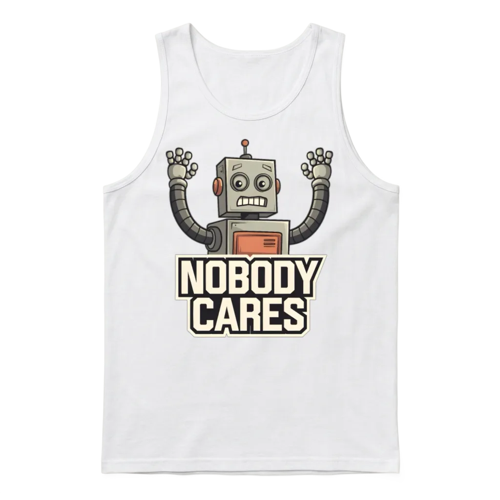 Quotes Nobody Cares โ Cars & Muscle Gift Unisex Tank Top - White