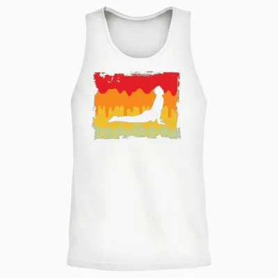 Yoga Retro Unisex Tank Top - White