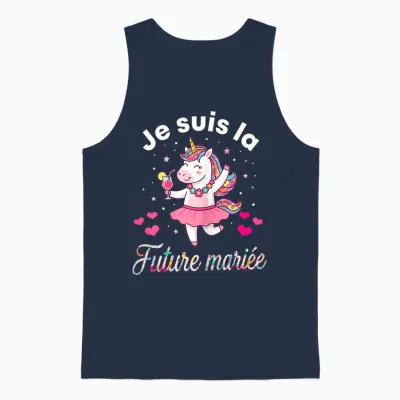 Je Suis La Future Mariée Mariage Femme Licorne Unisex Tank Top - Navy