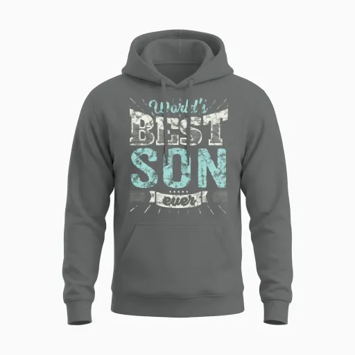 Cool Family Gift Shirt: World's Best Son Ever Unisex Hoodie in Graphite Heather