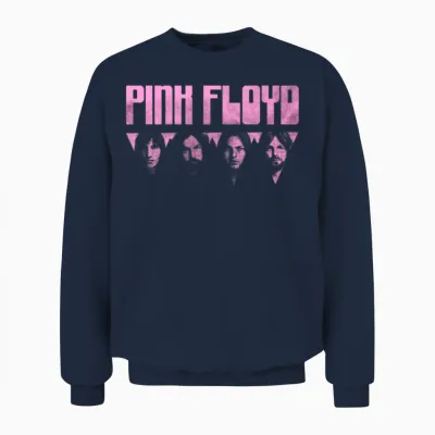 Pink Floyd Logo Pink Unisex Sweatshirt - Navy