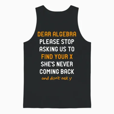 Dear Algebra Unisex Tank Top - Black