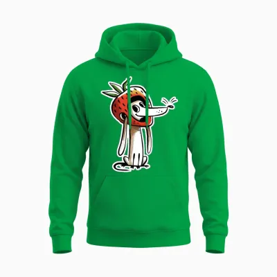 Strawberry Dog Unisex Hoodie - Irish Green