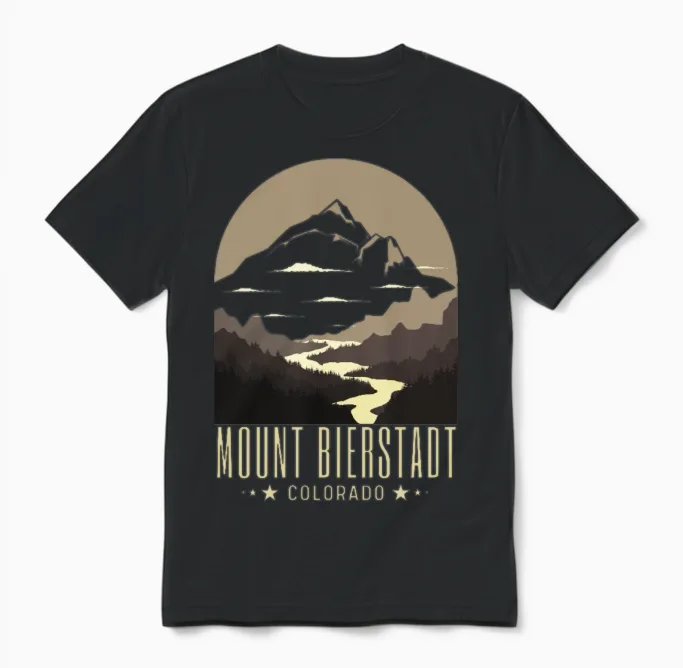 Mt. Bierstadt, Fourteener Unisex T-Shirt in Black