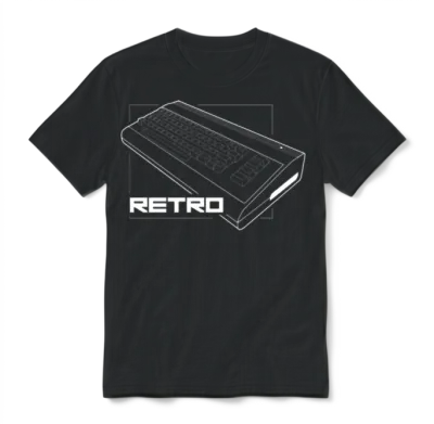 Retro Computer Unisex T-Shirt - Black