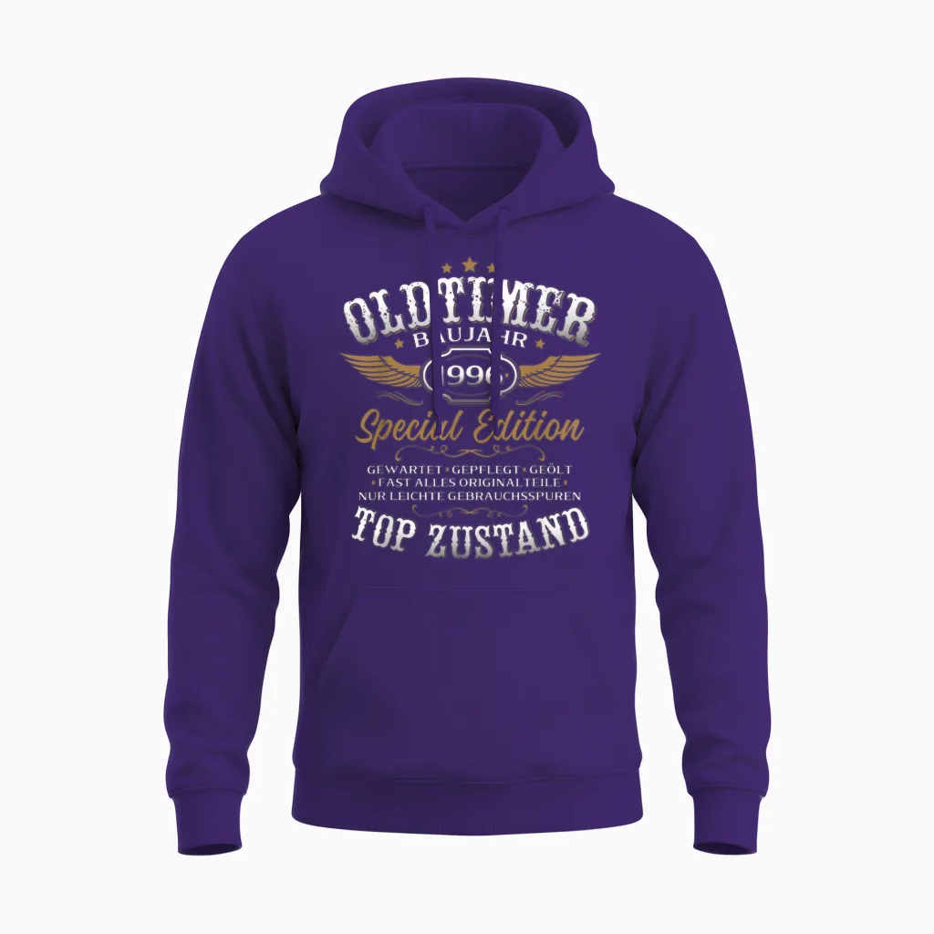30th Birthday Man Vintage 1996 Vintage Funny Unisex Hoodie in Purple