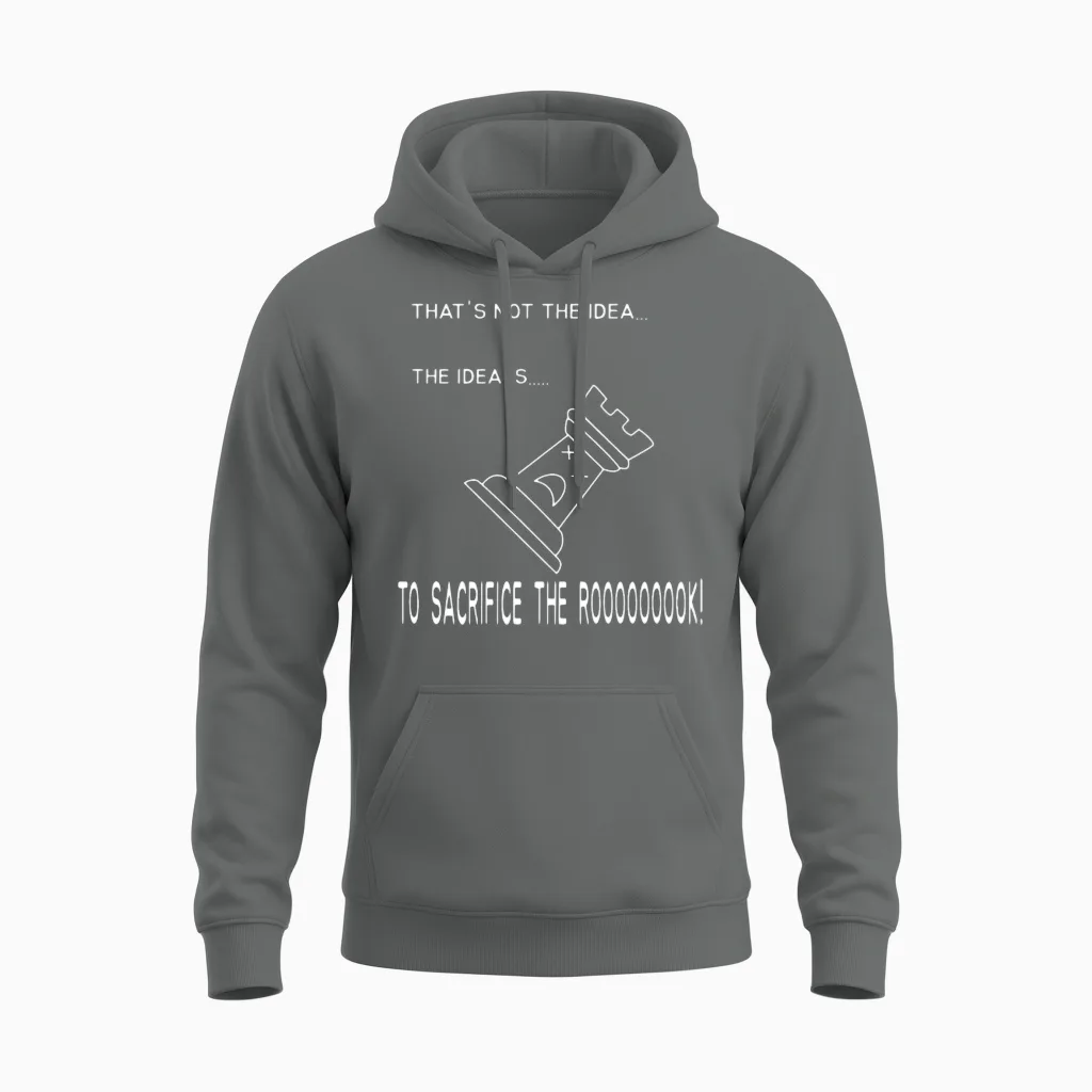 Chess Rook Sacrifice the Rook Unisex Hoodie in Graphite Heather