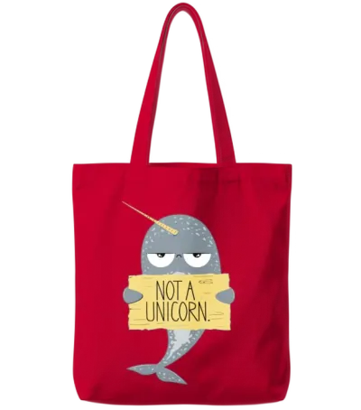 Not a Unicorn Tote Bags - Red