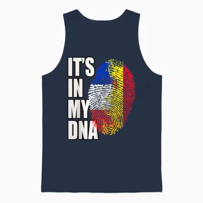 Flag of Spain and France Unisex Tank Top - Navy