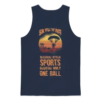 Funny Skydiving Quote Memes & Humor Unisex Tank Top - Navy – 1