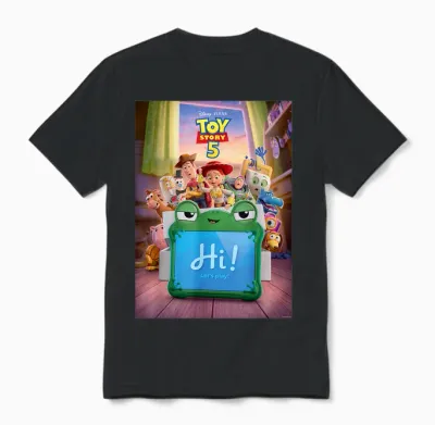 Disney and Pixar's Toy Story 5 Lilypad Hi Let's Play Unisex T-Shirt - Black