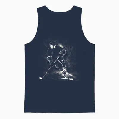 Eishockey Eishockeyspieler Sport Sportler Puck Hockey Pro Unisex Tank Top - Navy