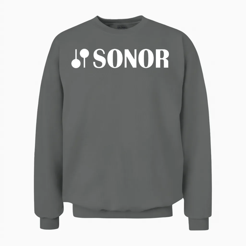 Sonor Drums Music Instrument New Tee Black Red Dru Unisex Sweatshirt in Graphite Heather