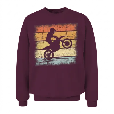 Motocross Retro Unisex Sweatshirt - Maroon