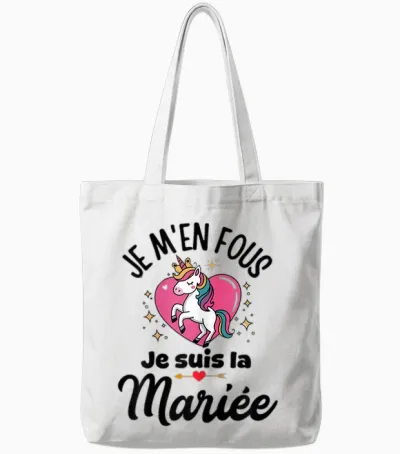 Future Bride Idea Evjf Costume Girl Unicorn T-Shirt, Black, S Tote Bags - White