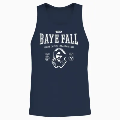 Name Cheikh Ibrahima Fall Baye Fall Mourid Senegal Bayefall T-Shirt, Black, S Unisex Tank Top - Navy