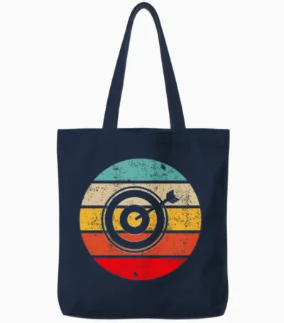 Darts Retro Tote Bags - Navy