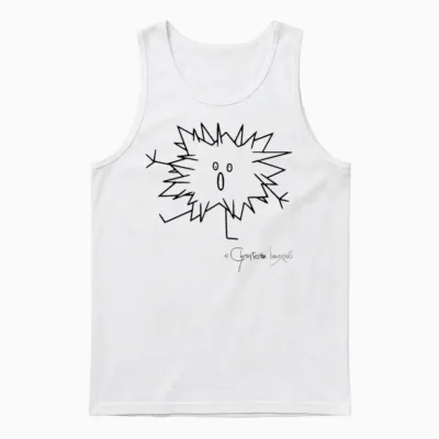 Woolly Beastie Spiky - Bestiolus Spinosus Unisex Tank Top - White