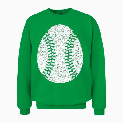 Baseball Happy Easter Egg Hunting Cute Sport Lover Unisex Sweatshirt - Irish Green