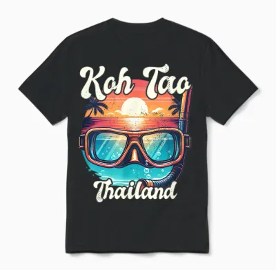 Koh Tao Thaïlande Snorkeling Unisex T-Shirt - Black