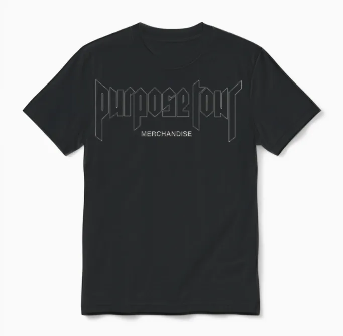 Offizielles Justin Bieber Purpose Tour Exclusive Cross Unisex T-Shirt in Black