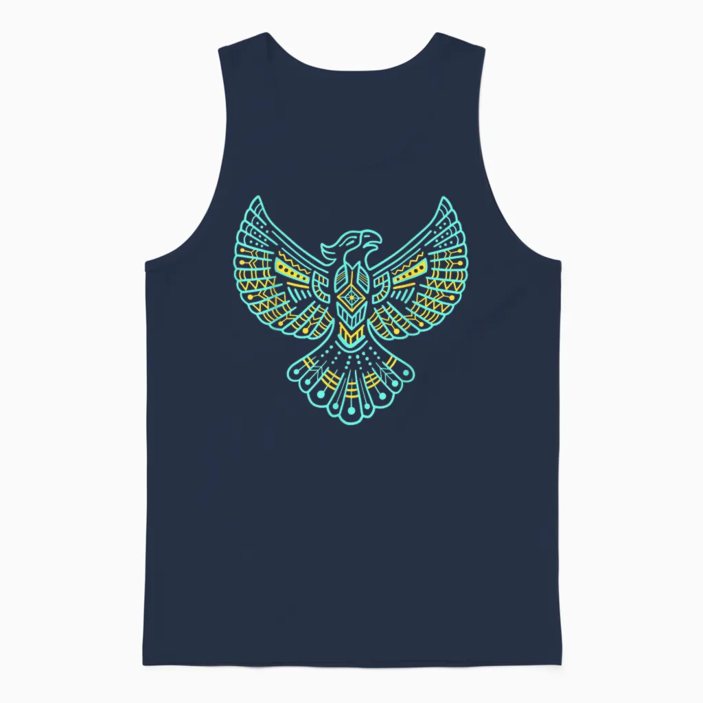 Thunderbird Indianer Indianer Stammeskunst Indigene Männer Unisex Tank Top in Navy