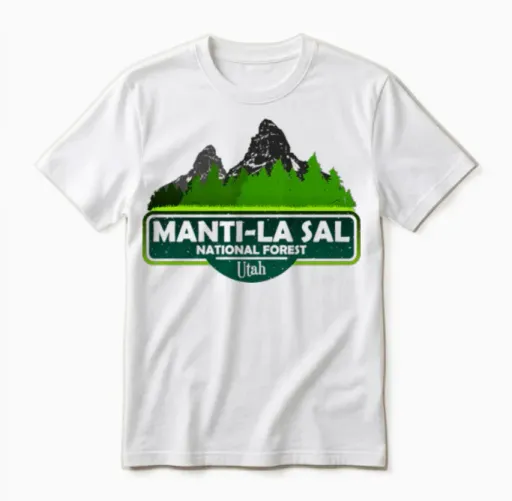 Manti-La Sal National Forest Utah Usa Unisex T-Shirt in White