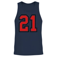 21 Sports Jersey Football Number Unisex Tank Top - Navy – 2
